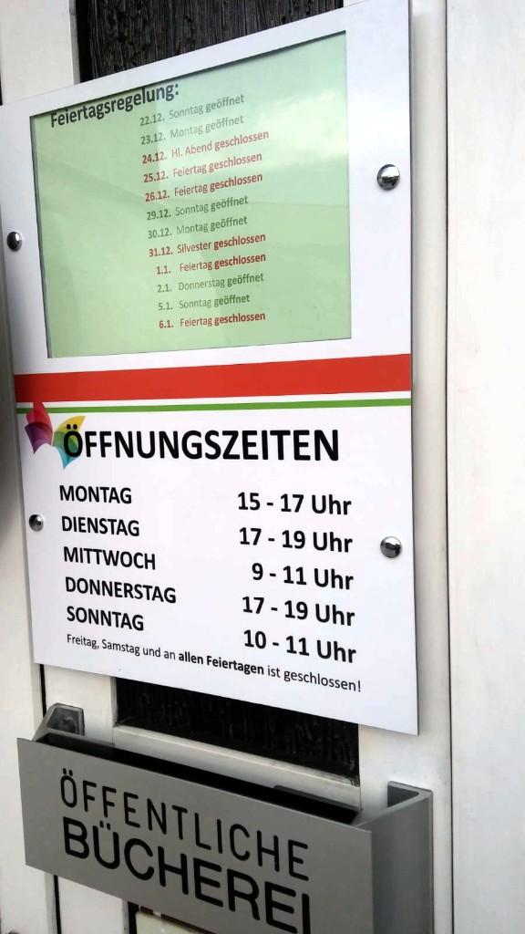 Öffnungszeiten Bücherei Dietach